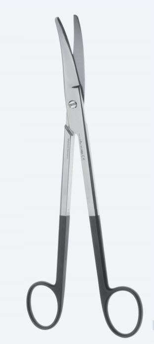 Ножиці Parametrium, Supercut, для гінекології, середньо вигнуті, тупокінцеві, довжина 230 мм. Бренд - Asanus Medizintechnik Gmb, Німеччина